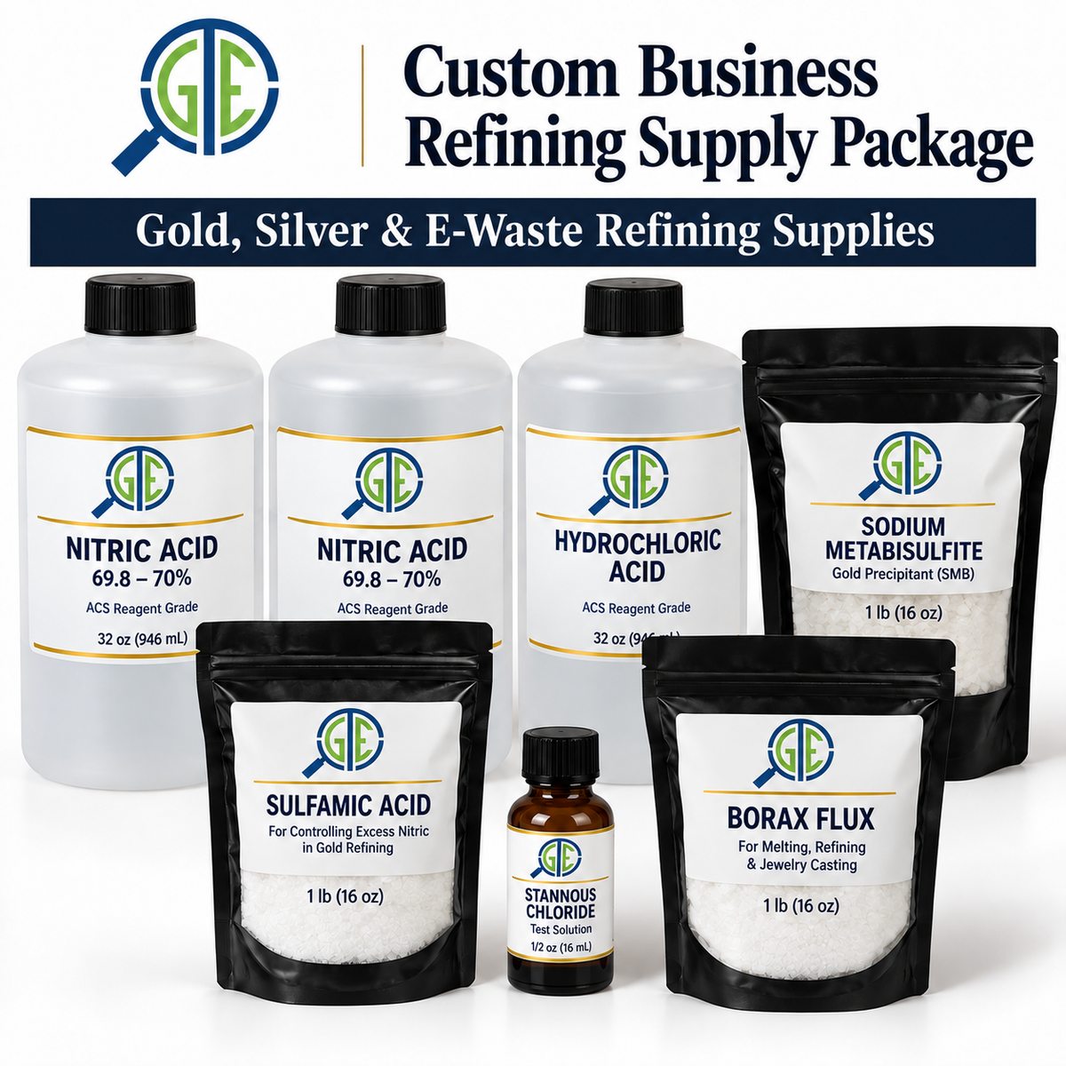 Custom Business Refining Supply Package – Gold, Silver & E-Waste