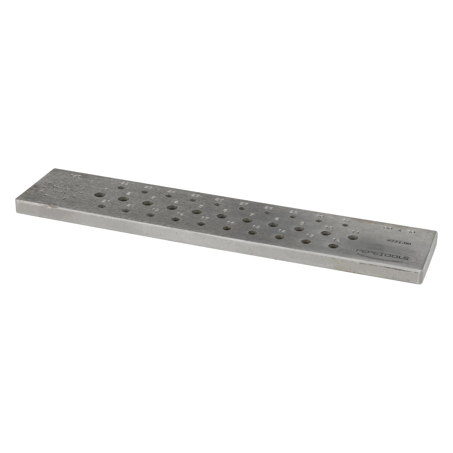 Round Wire Draw Plate, 6mm - 3mm, 31 Holes, Hardened Steel Pepetools