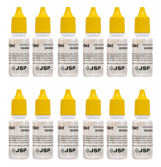 24 JSP Gold Test Bottles - 12 of 10K and 12 of 14K Acid Karat Testing Solution Jewelry Tester for Metals