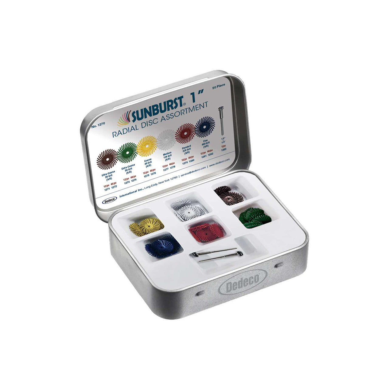 Radial Disc 1" Kit (50 piece) Sunburst Dedeco Pepetools