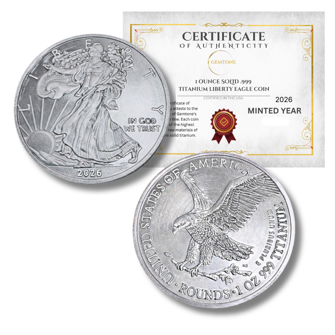 2026 1 oz .999 Pure Titanium Liberty Eagle Coin | Solid Titanium