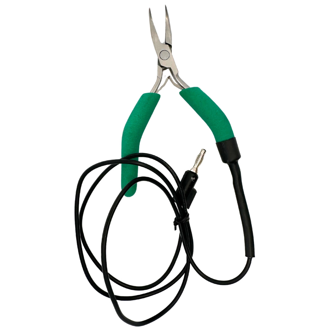 Grounded Bent Nose Pliers for Permanent Jewelry
