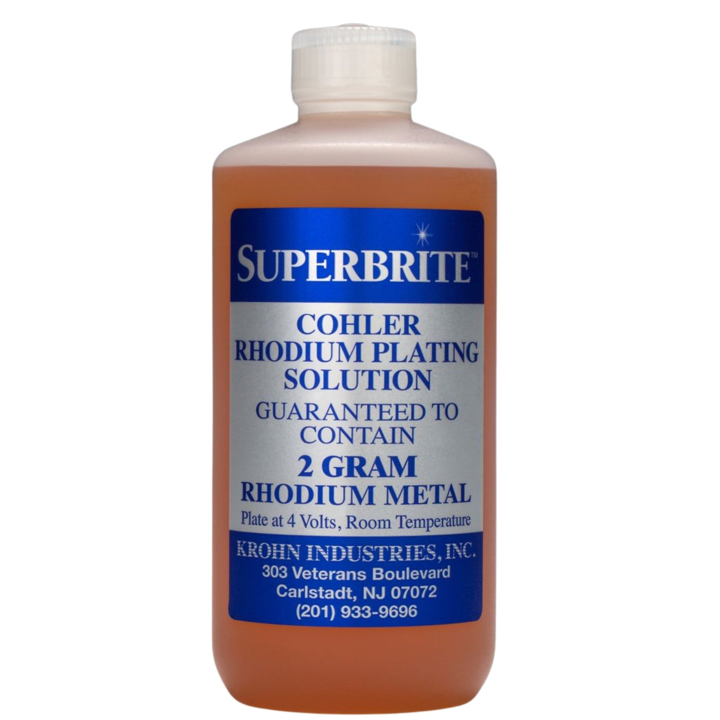 Cohler Superbrite Rhodium "White Gold" Bath Plating Solution Pepetools