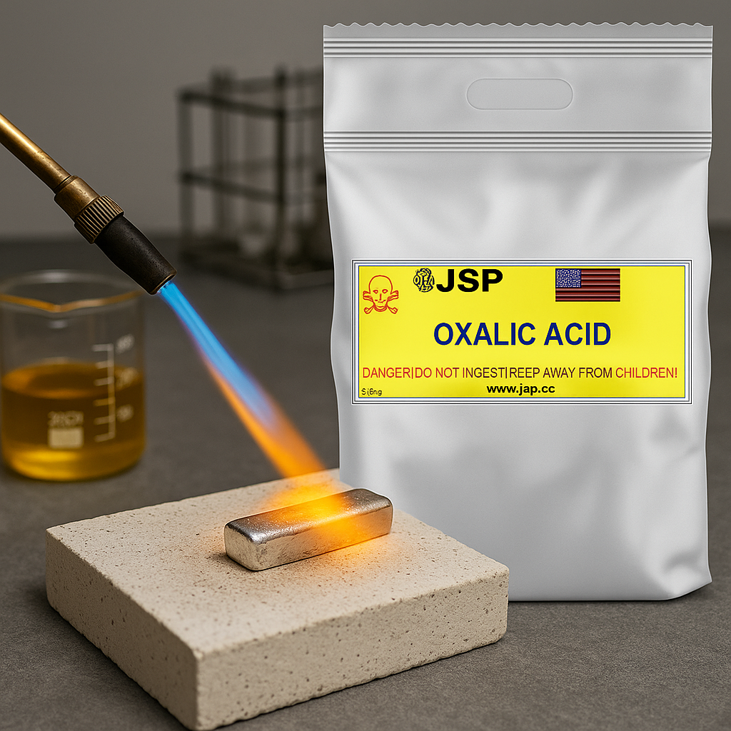 Oxalic Acid Powder – 1 lb Bag | Metal Cleaner, Rust Remover, and Refining Agent