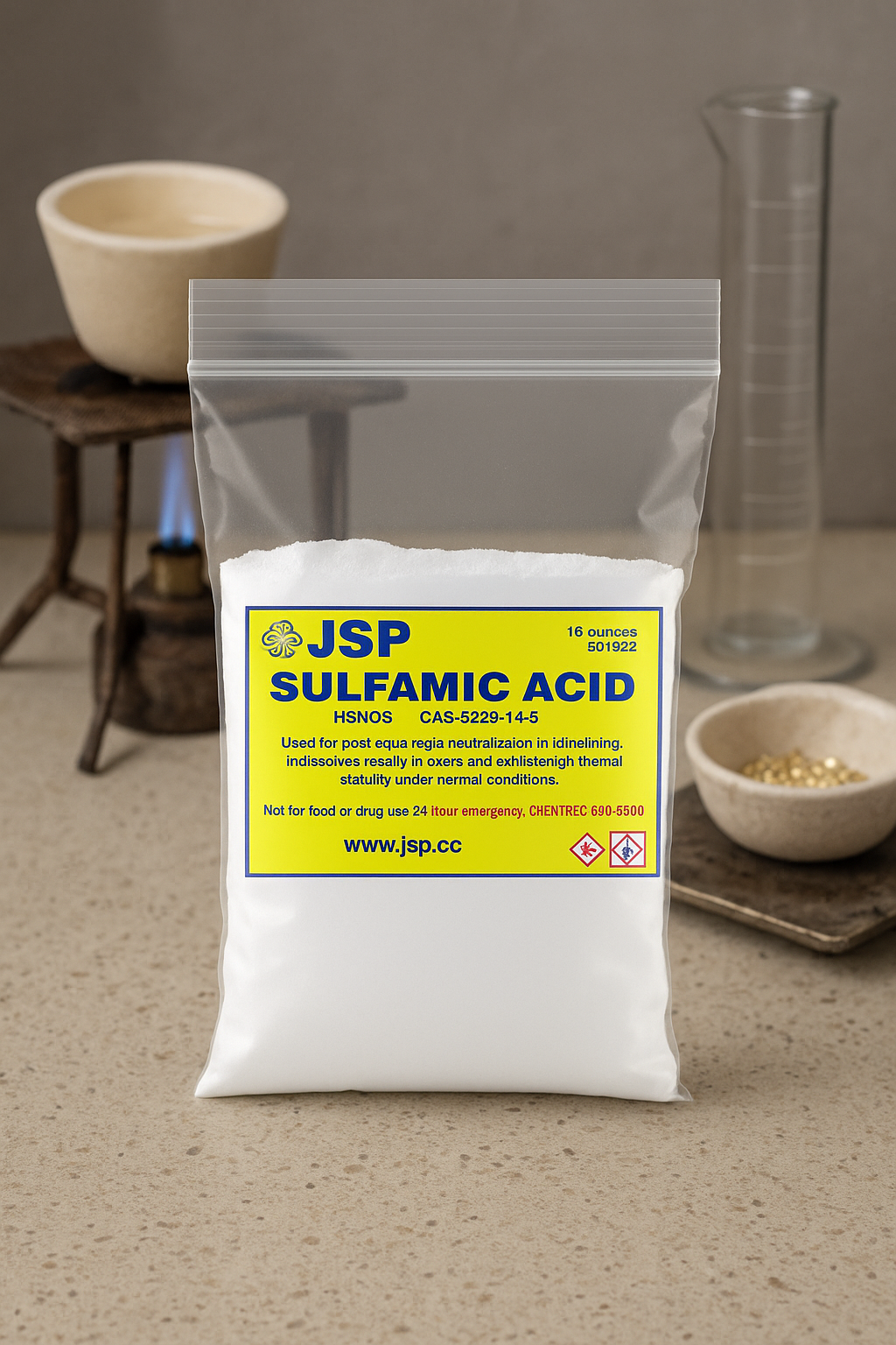 JSP 99.95% Sulfamic Acid – For E-Waste, Gold Refining & Metal Cleaning