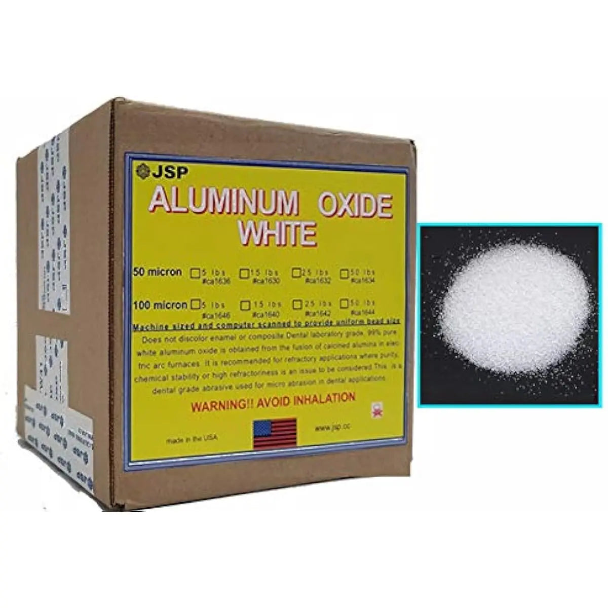 JSP Aluminium Oxide, 15 LBS White 50 Micron GOLD TESTING EQUIPMENT