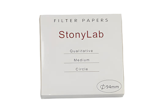 StonyLab 94mm Qualitative Filter Paper – Ideal for Gold, Silver & Copper Precipitation (Pack of 100)