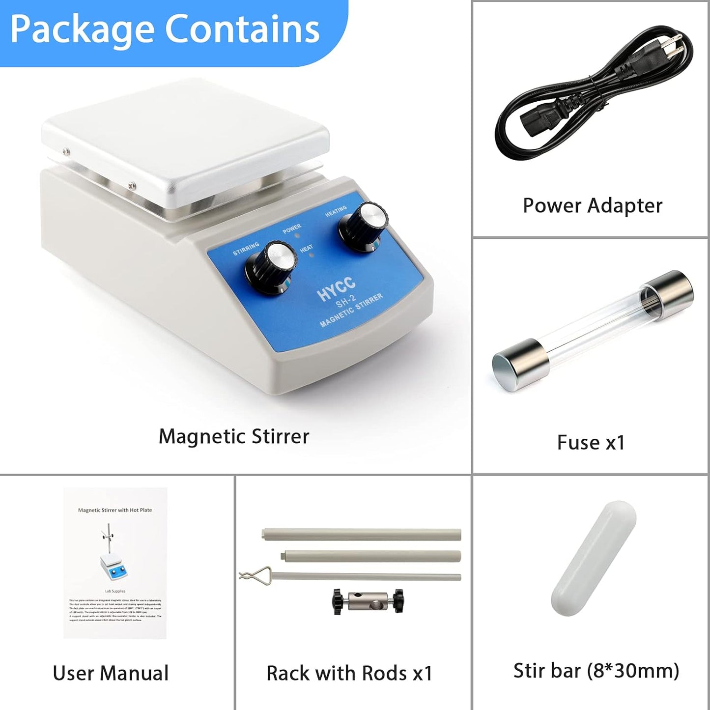 Gold Precipitation Kit – 1500mL Borosilicate Glass Beaker & Magnetic Stirrer Hot Plate