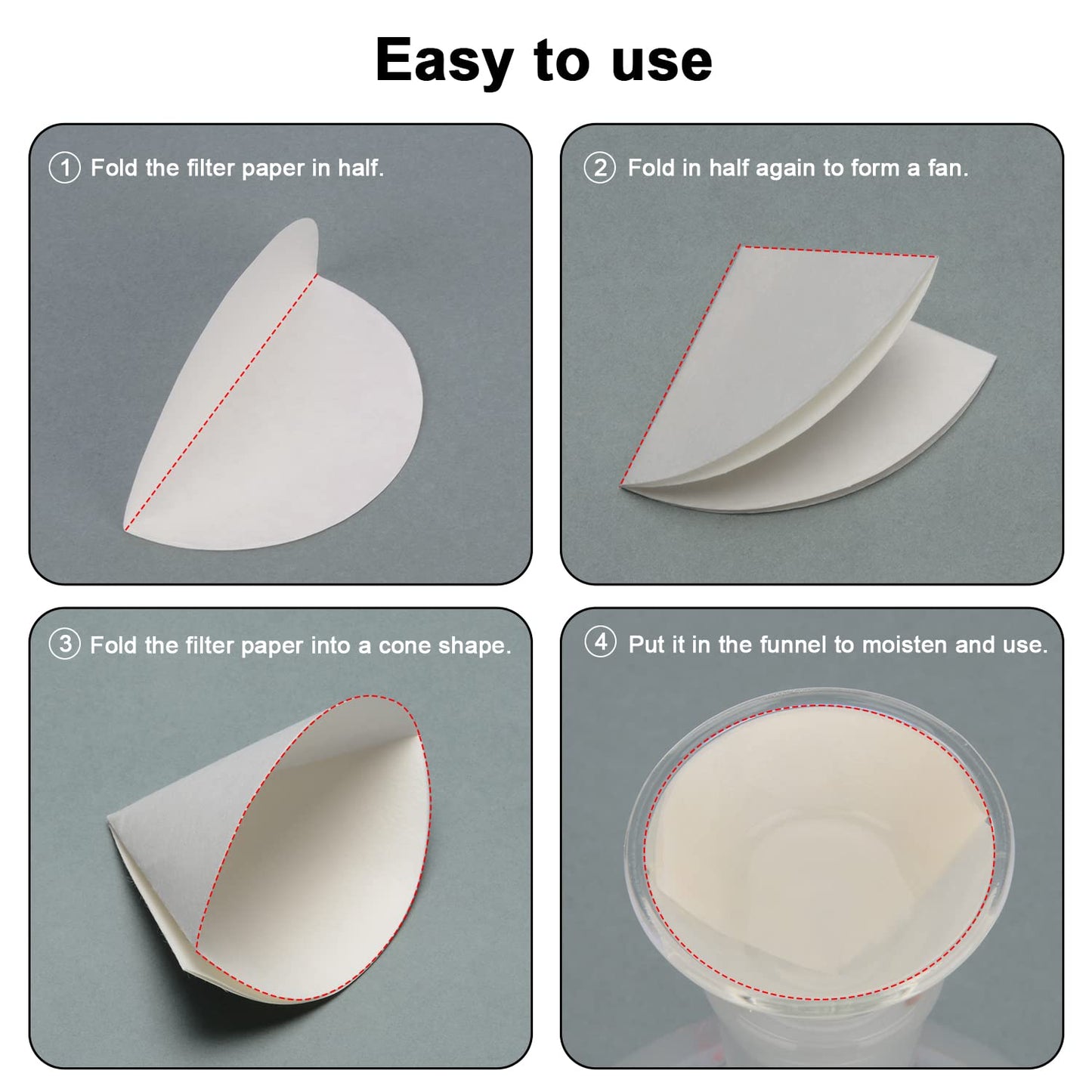 StonyLab 94mm Qualitative Filter Paper – Ideal for Gold, Silver & Copper Precipitation (Pack of 100)