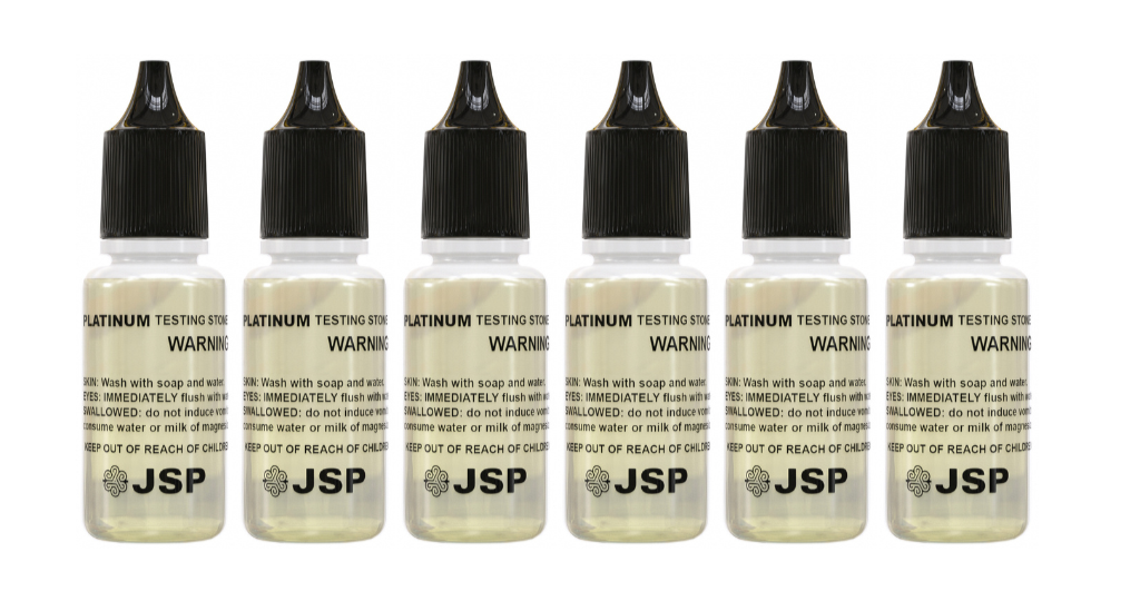 6 Bottles of JSP Platinum & Palladium Test Kit for Jewelry 950 Testing Acid Solution Tester Bullion JSP