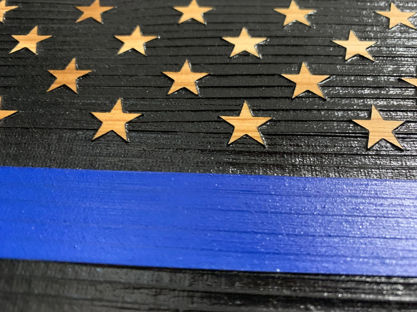 Blue Line American Flag Hidden Gun Storage, Customizable Thin Blue Line Concealment Flag for Police Officers and Law Enforcement Professionals Bellewood Designs