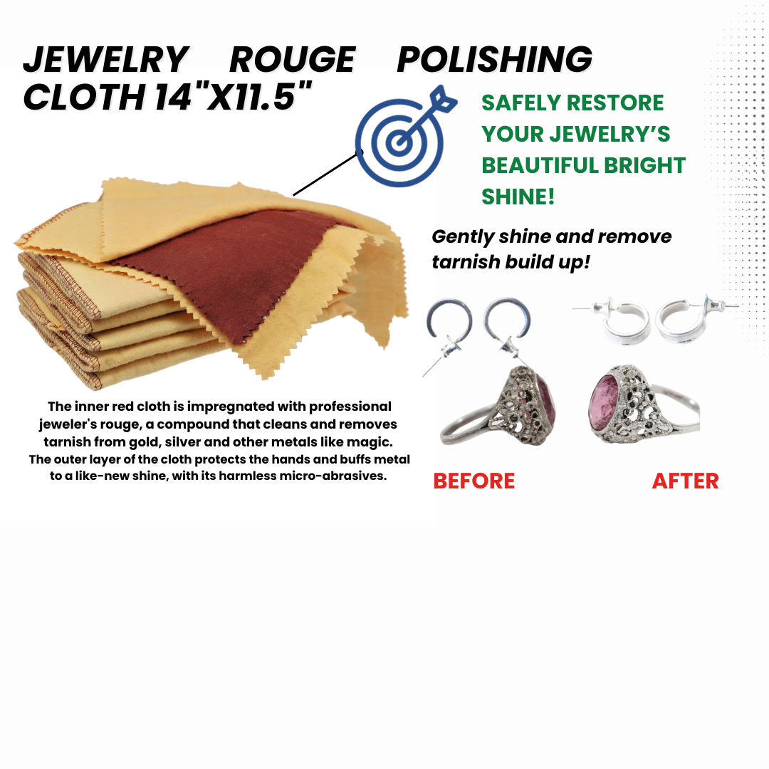 GTE Jewelers Large 12x14 Rouge Polishing Cloth Brass Copper Silver Gold Sunshine Buff