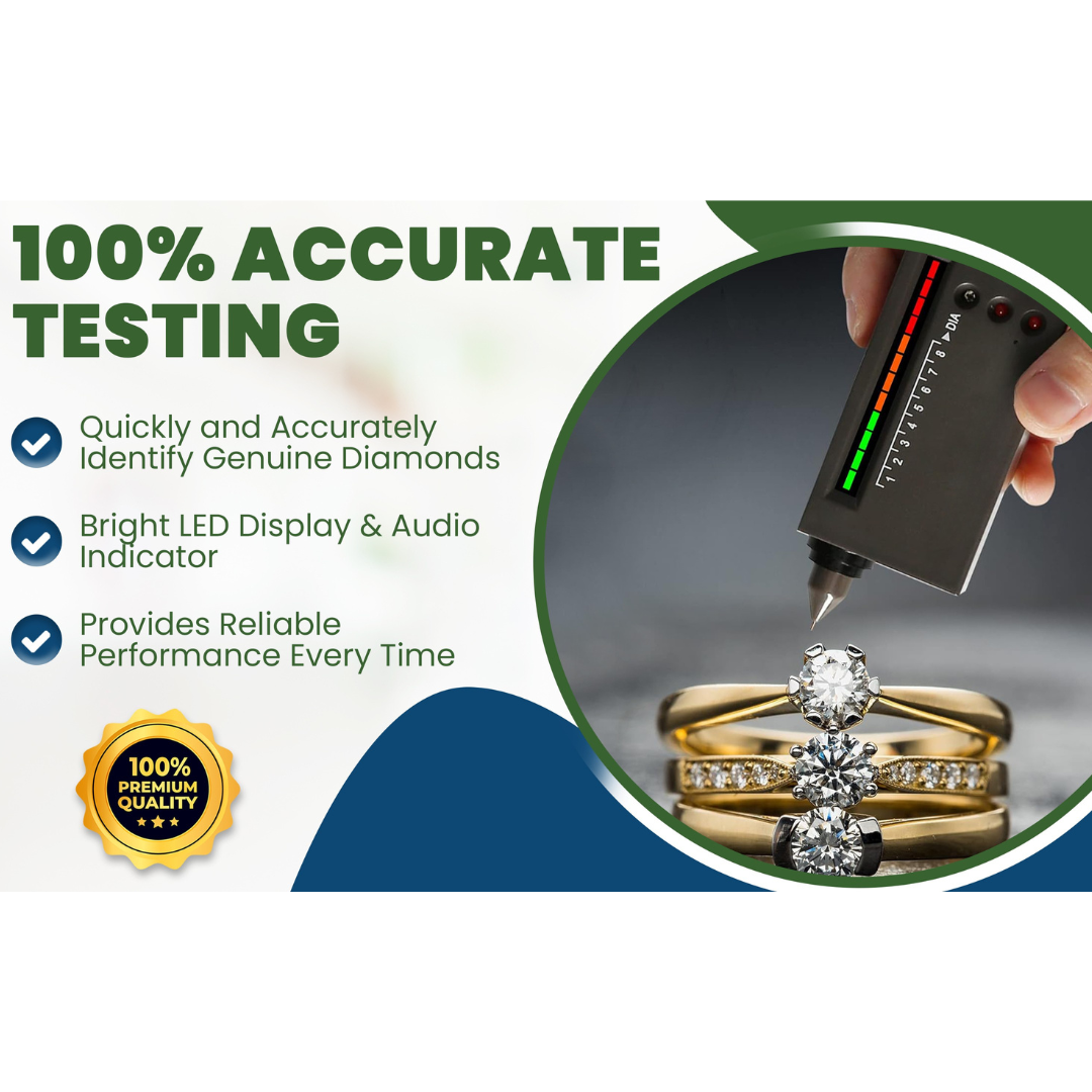 GTE Diamond Analyzer + JSP Nickel Testing Solution (1/2 oz) + N35 Neodymium Magnet – Test Nickel, Gold, Silver & Gemstones GOLD TESTING EQUIPMENT