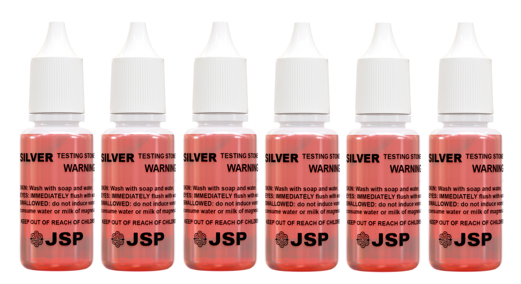 6 Bottles of JSP Silver & Sterling 925 Jewelry Acid Testing Solution GOLD TESTING EQUIPMENT 6 Bottles of JSP Silver & Sterling 925 Jewelry Acid Testing Solution GOLD TESTING EQUIPMENT