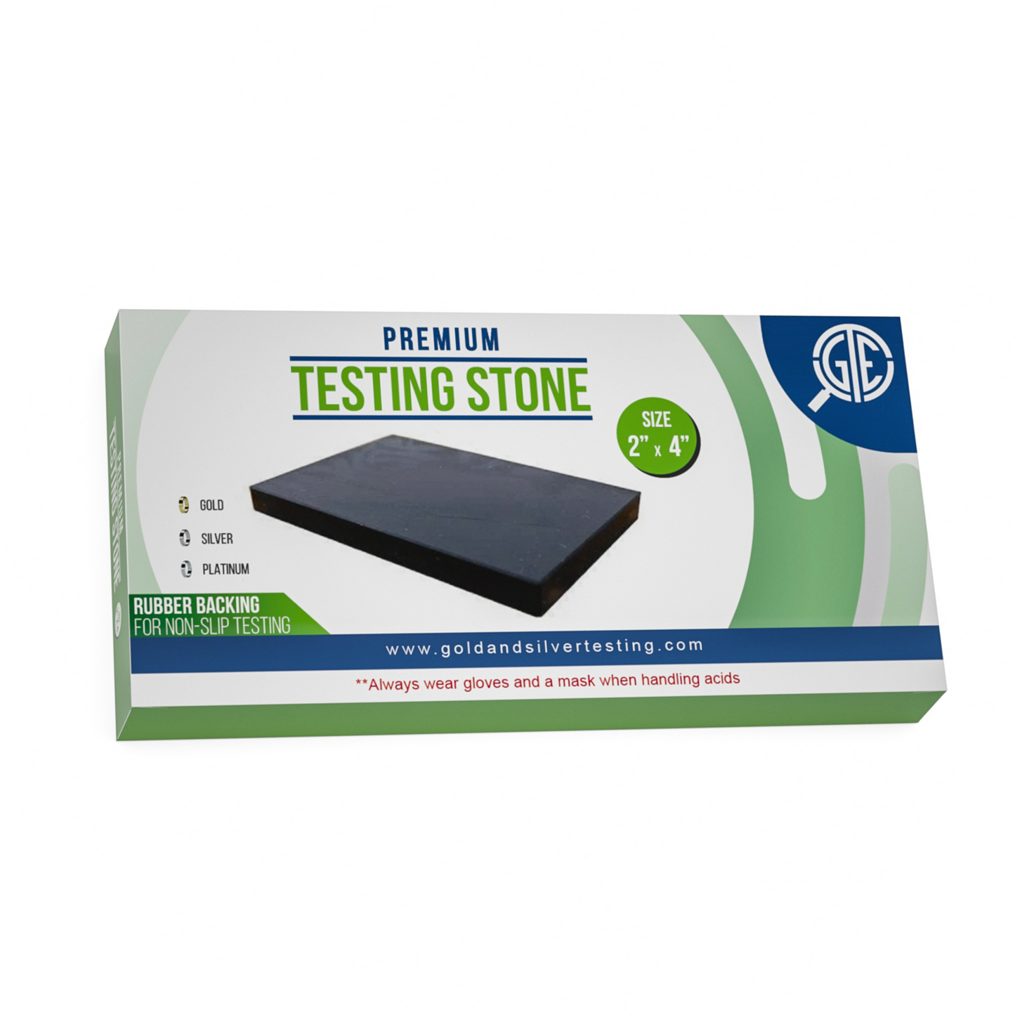 Gold, Silver, Platinum Testing Kit JSP Acids 10K-24K, Neutralizer & 2 Large GTE Testing Stones GOLD TESTING EQUIPMENT