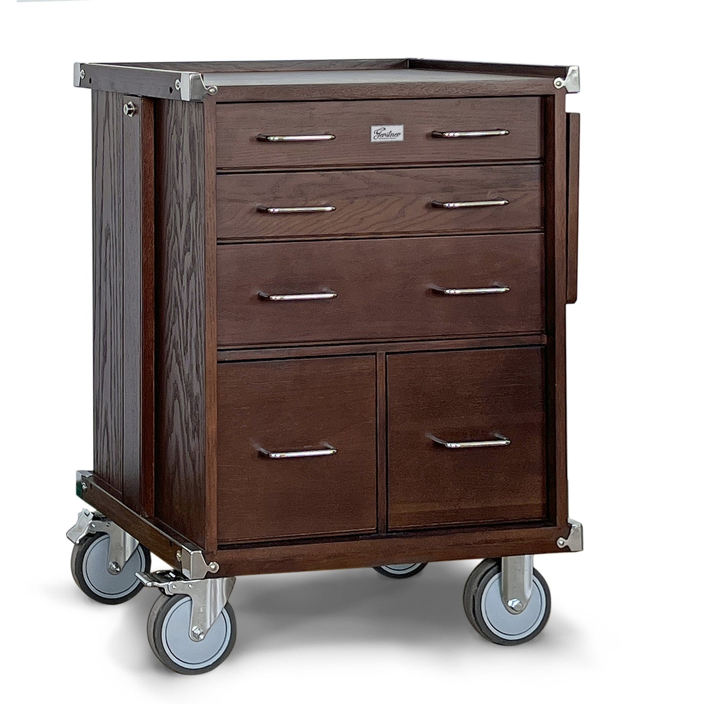 Dark Oak 5-Drawer Roller Cabinet GI-R24-D - Gerstner International