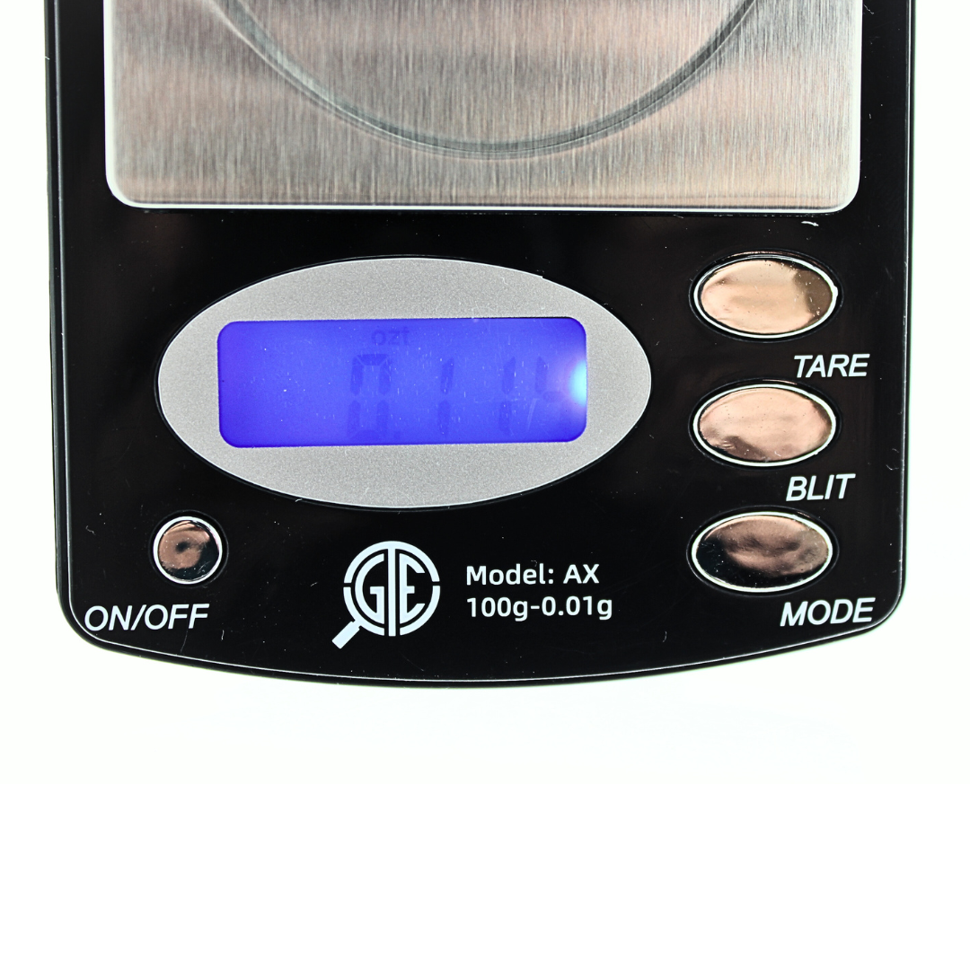 GTE 100AX Professional Digital Jewelry Scale – 6 Modes: g, oz, gn, ct, ozt, dwt - 100g × 0.01g Accuracy GTE