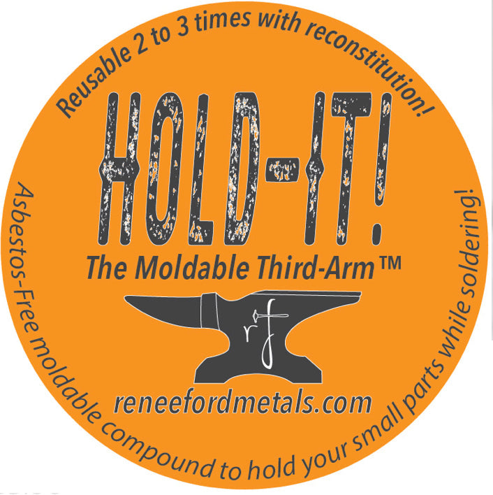 Hold-It! The Moldable Third Arm Solder Positioning Clay by Renee Ford Metals Pepetools