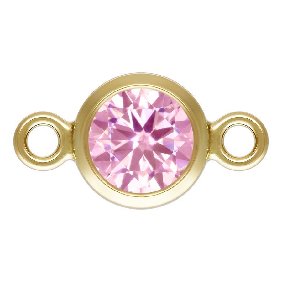 Birthstone Connectors, Gold Filled 14k, 4mm, For Permanent Jewelry Pepetools