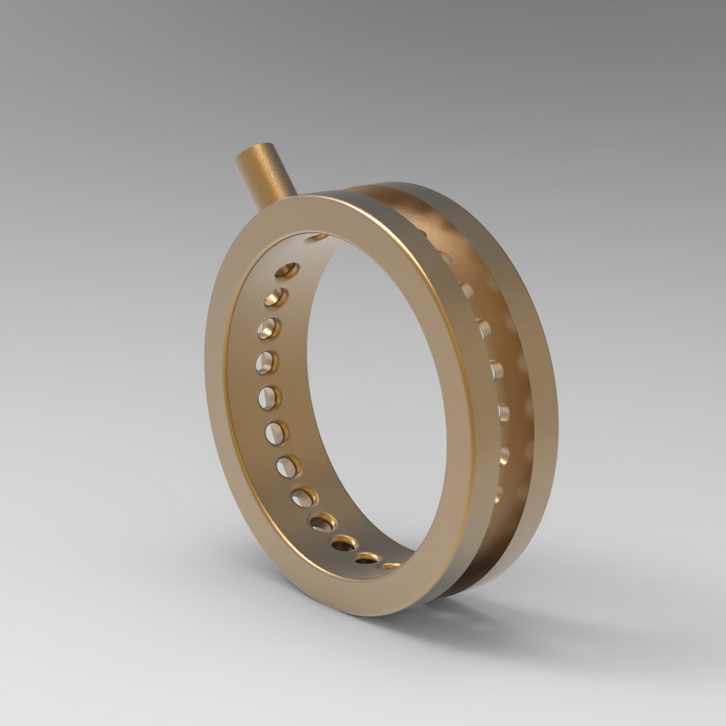 Channel Stone Setting Practice Ring, includes 2.5mm CZ Pepetools