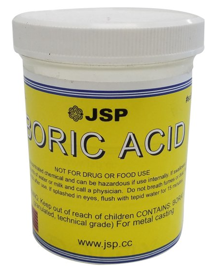 JSP Boric Acid Powder 8oz or 2lb Jar – 99.9% Pure Anhydrous H3BO3 for Gold Refining, Jewelry Casting, and Industrial Use