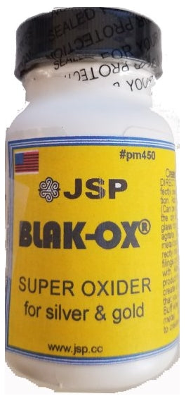 JSP® Blak-Ox Patina Solution – Deep Black Oxidizing Finish for Gold, Silver, Copper, Brass & Bronze (3 oz)