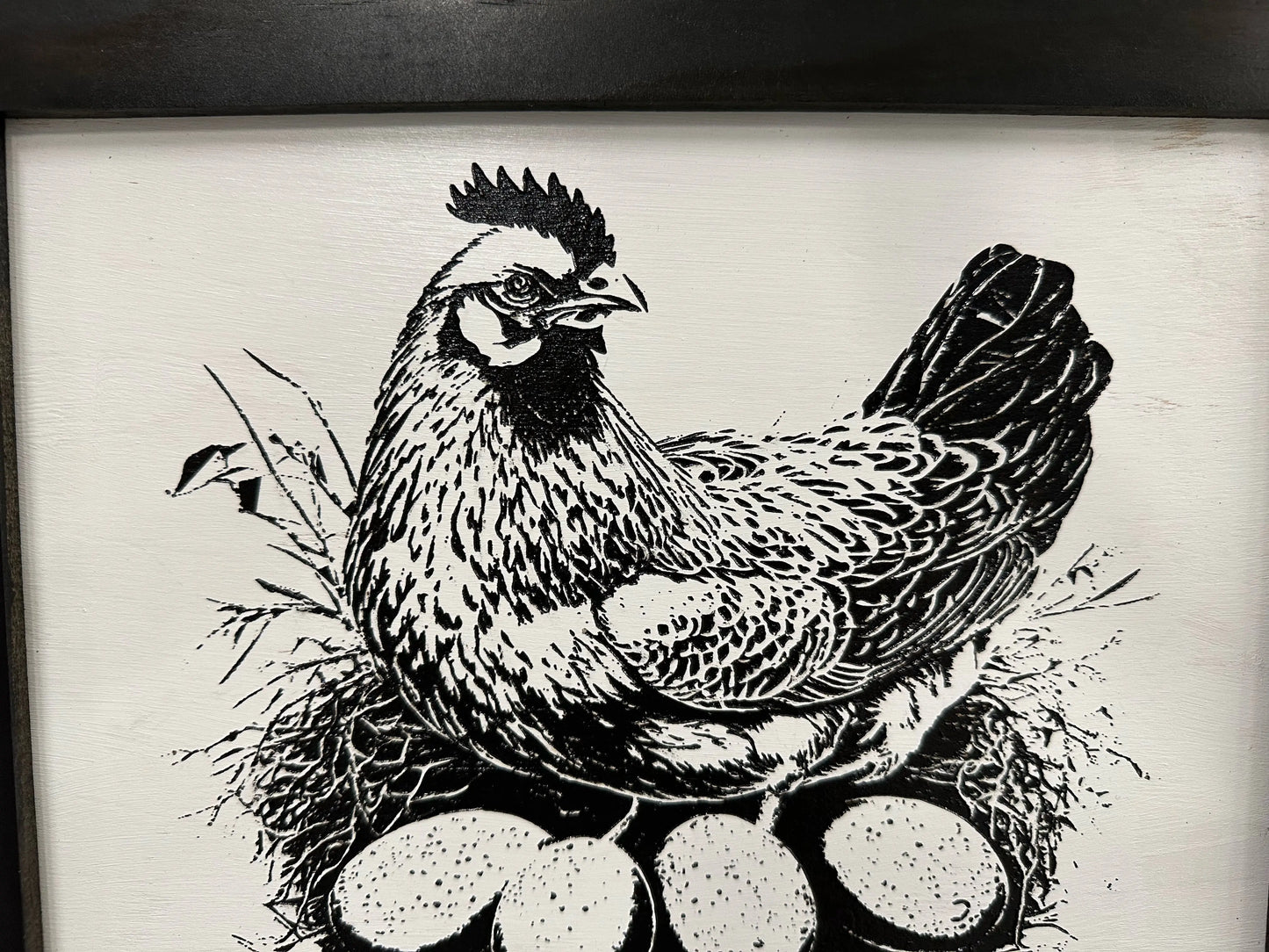 Hidden Gun Safe Recessed In Wall Farmhouse Chicken And Eggs Decoration - Recess In The Wall or Mount On The Wall Gun Safe by Bellewood Designs Bellewood Designs