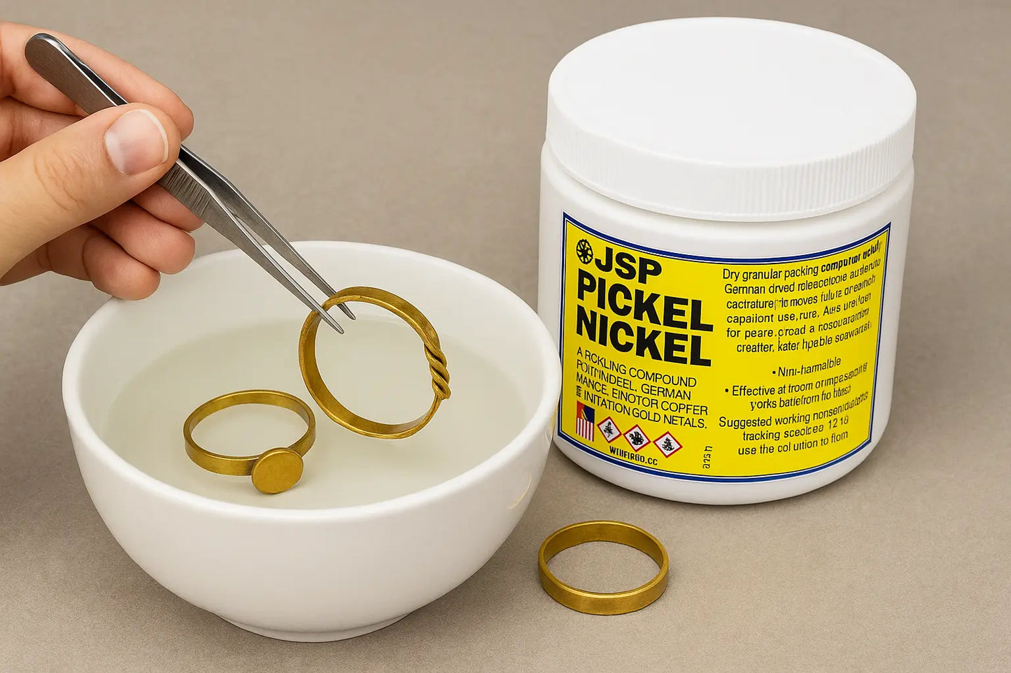 Pickling Compound for Metal Refining 2.5LBS – Dry Granular Formula (Nickel, Copper, Brass, Bronze, Imitation Gold) JSP®