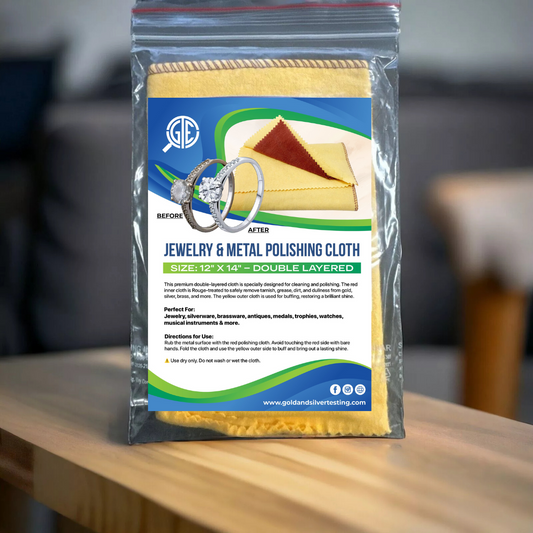 GTE Jewelers Large 12x14 Rouge Polishing Cloth Brass Copper Silver Gold Sunshine Buff