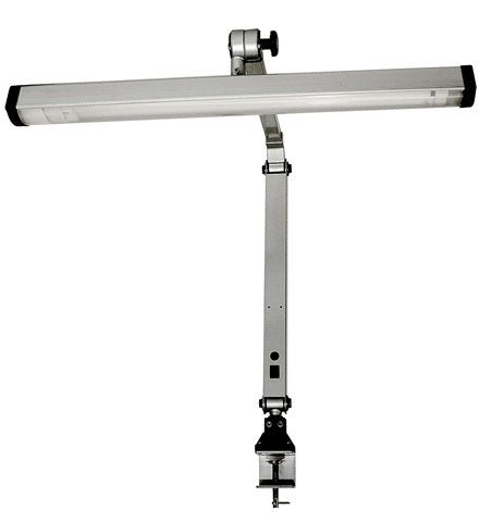 Extra-Wide Silver-Finish Fluorescent Jeweler's Task Lamp Pepetools
