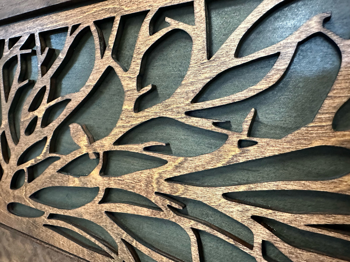 Large Birds in a Tree Gun Concealment Furniture, Concealed Shelf, Hidden Storage for Rifles, Shotguns, & Handguns