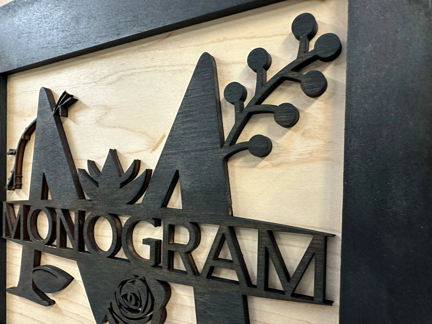 Personalized Monogrammed Last Name Hidden Gun Cabinet In Wall or On Wall Mount Bellewood Designs