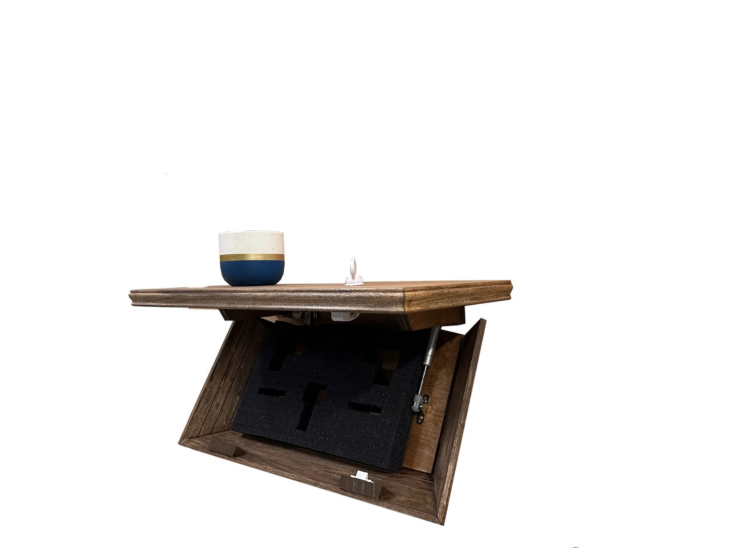Hidden Gun Storage, Gun Storage Concealment Shelf - Secure Hidden Compartment Storage Shelf Yet Quickly Accessible (Special Walnut) Bellewood Designs
