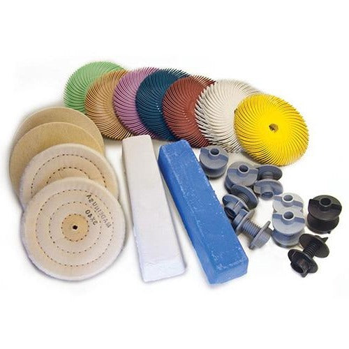 Bench Lathe Polishing Kit, 57 piece set - Wayne Werner by Foredom Pepetools