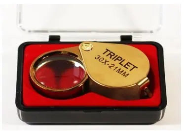 PuriTEST 30X Jewelers Magnifier Magnifying Glass Eye Loupe for Gold Silver Jewelry GOLD TESTING EQUIPMENT