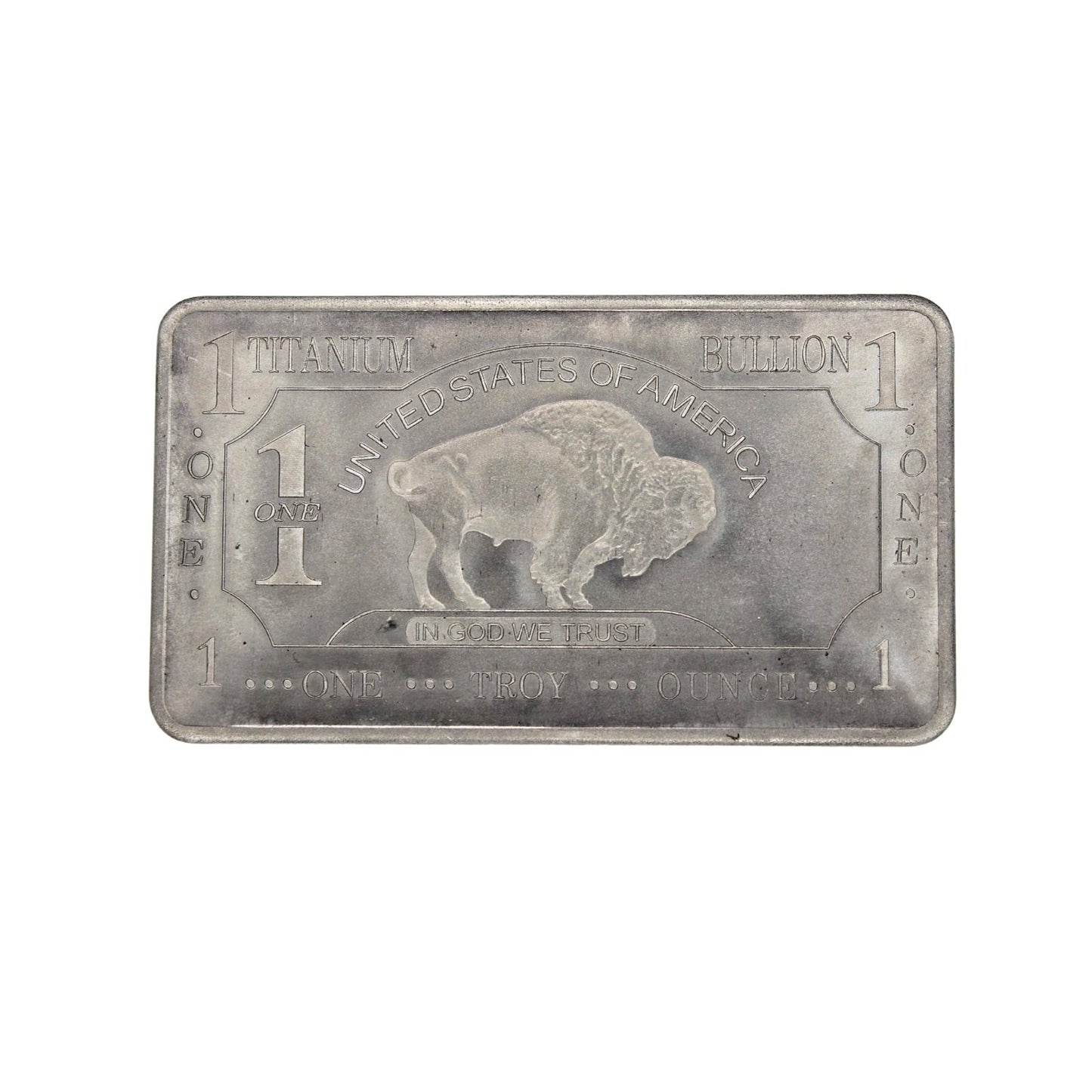 10 Pack – 1 Troy Ounce .999 Pure Titanium Buffalo Bars GOLD TESTING EQUIPMENT
