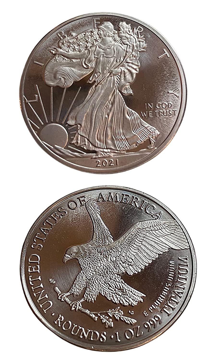 1 Ounce OZ 999 Fine Solid Titanium Precious Metal Liberty Eagle Coin I –  GOLD TESTING EQUIPMENT