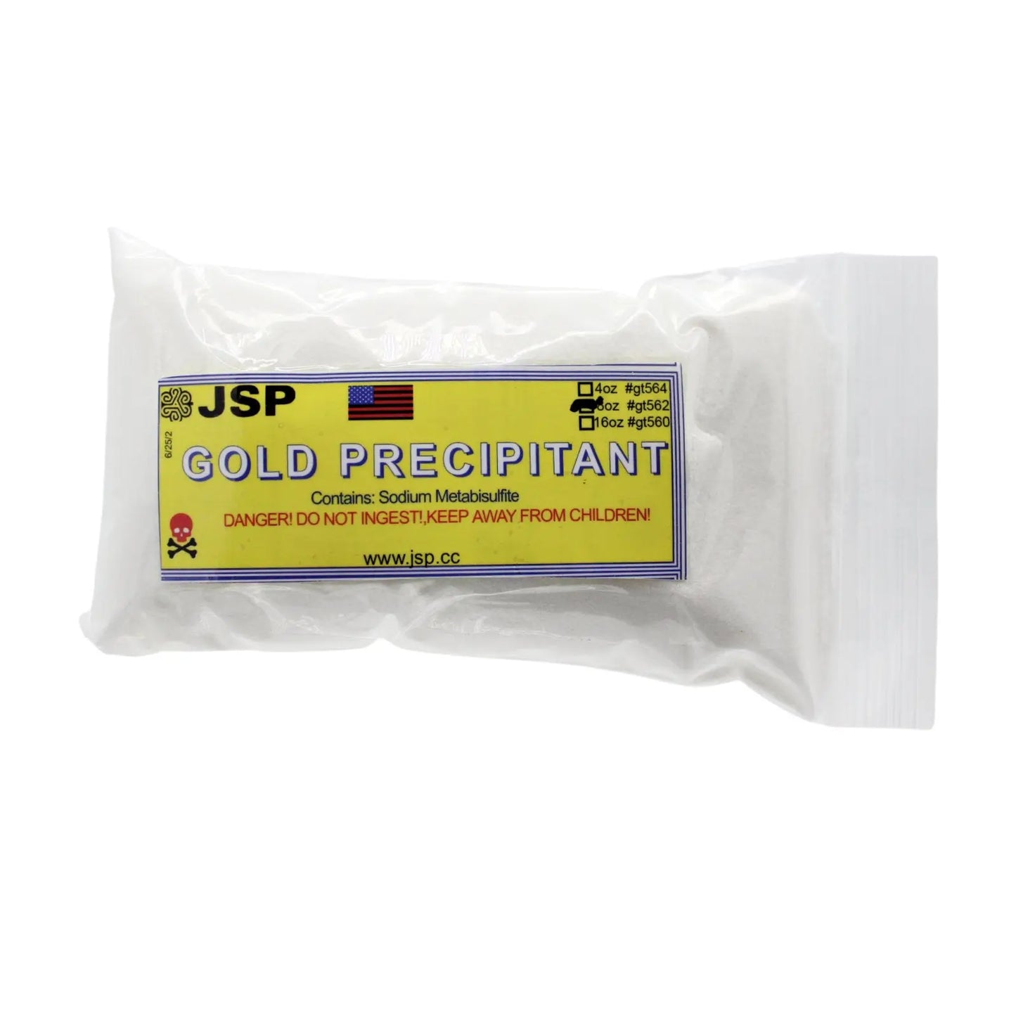 JSP Gold Precipitant 8 oz Refining & Recovery Test Acid Aqua Regia Metals SMB Pyrosulfite JSP
