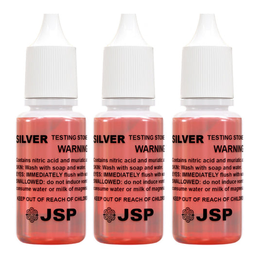 3 Bottles Silver Test Acid Testing Sterling Jewelry Solution Metal Testing Kit