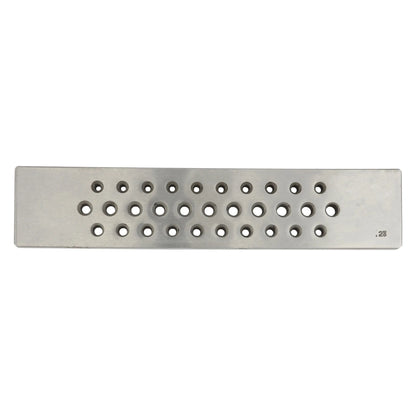 Round Wire Draw Plate, 6mm - 3mm, 31 Holes, Hardened Steel Pepetools