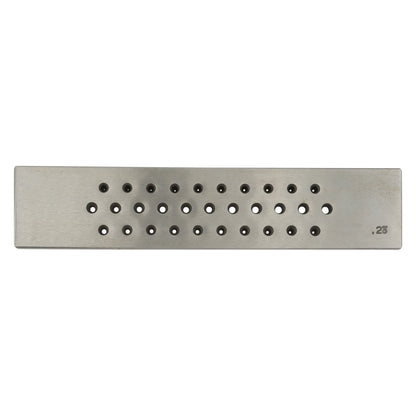 Round Wire Draw Plate, 3mm - .5mm, 31 Holes, Hardened Steel Pepetools