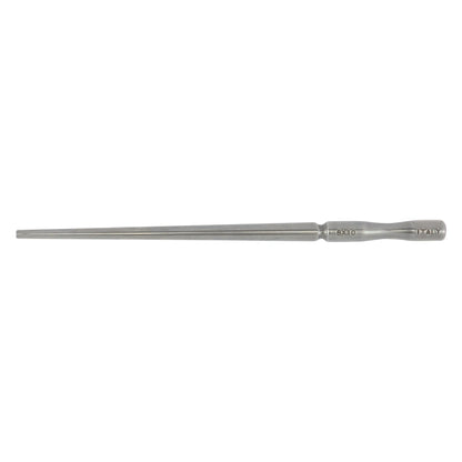 Side view of Small Oval Forming Mandrel showcasing its tapered hardened steel shaft on a white background