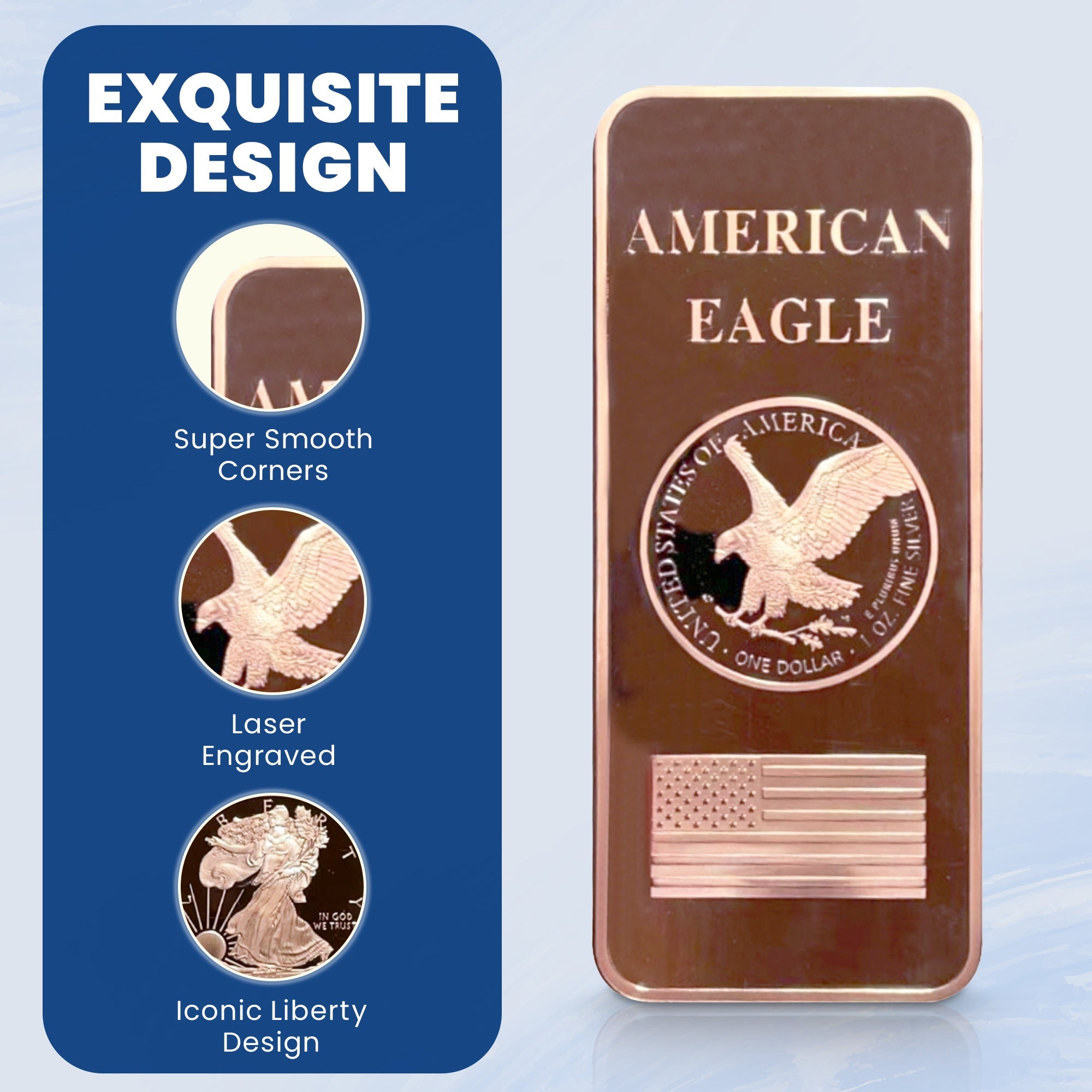 Lot De 20 Barres De Cuivre 1 Oz - Walking Liberty (Neuf, Tube Complet)