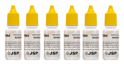 6 Bottles of JSP 10K Gold Metal Test Acid Karat Testing Liquid Solution Jewelry Tester GOLD TESTING EQUIPMENT