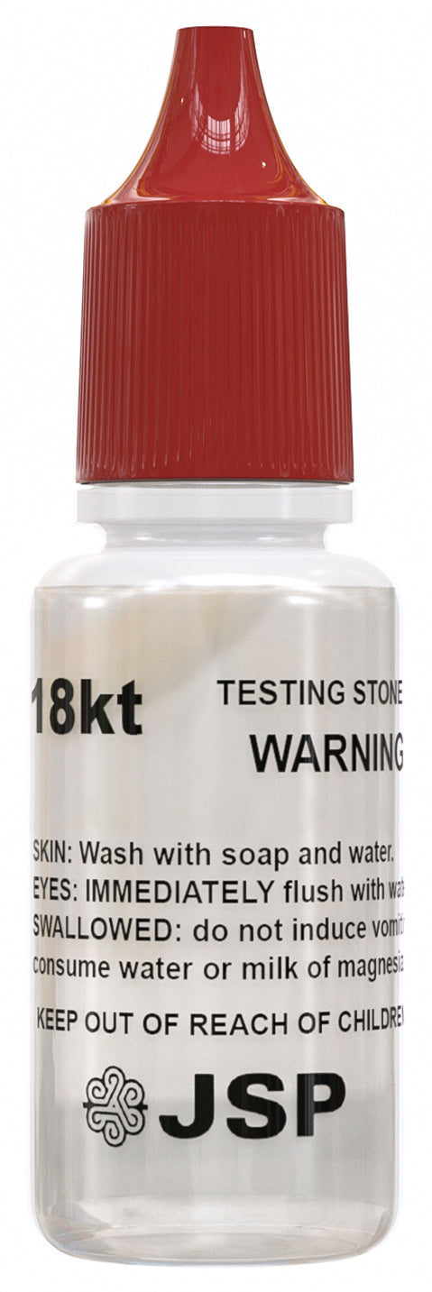 JSP Gold Jewelry Testing Acid 10k 14k 18k 22k 24k Kit + GTE Scratch Test Stone