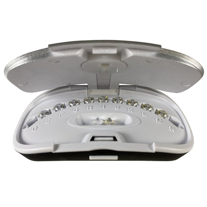 Front view of CZ Master Set Pro 2 1.00CT Stone Set showcasing stones in an open organizing case on white background