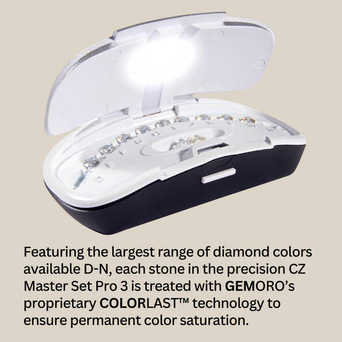 CZ Master Set Pro 2 1.00CT Stone Set (With Organizing Case) by GEMORO