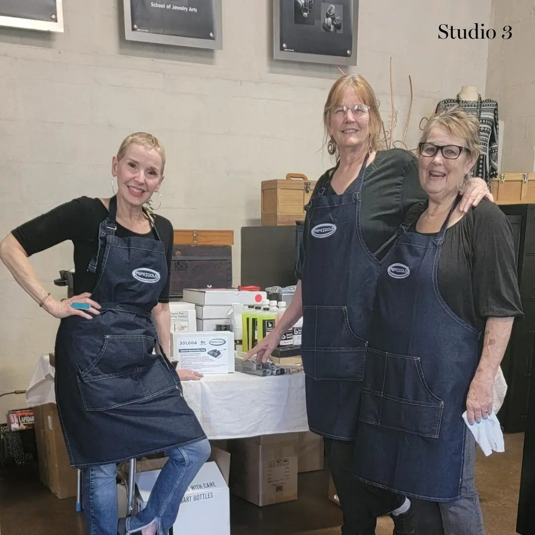 Metalsmith Denim Apron, Embroidered Pepetools Logo Pepetools