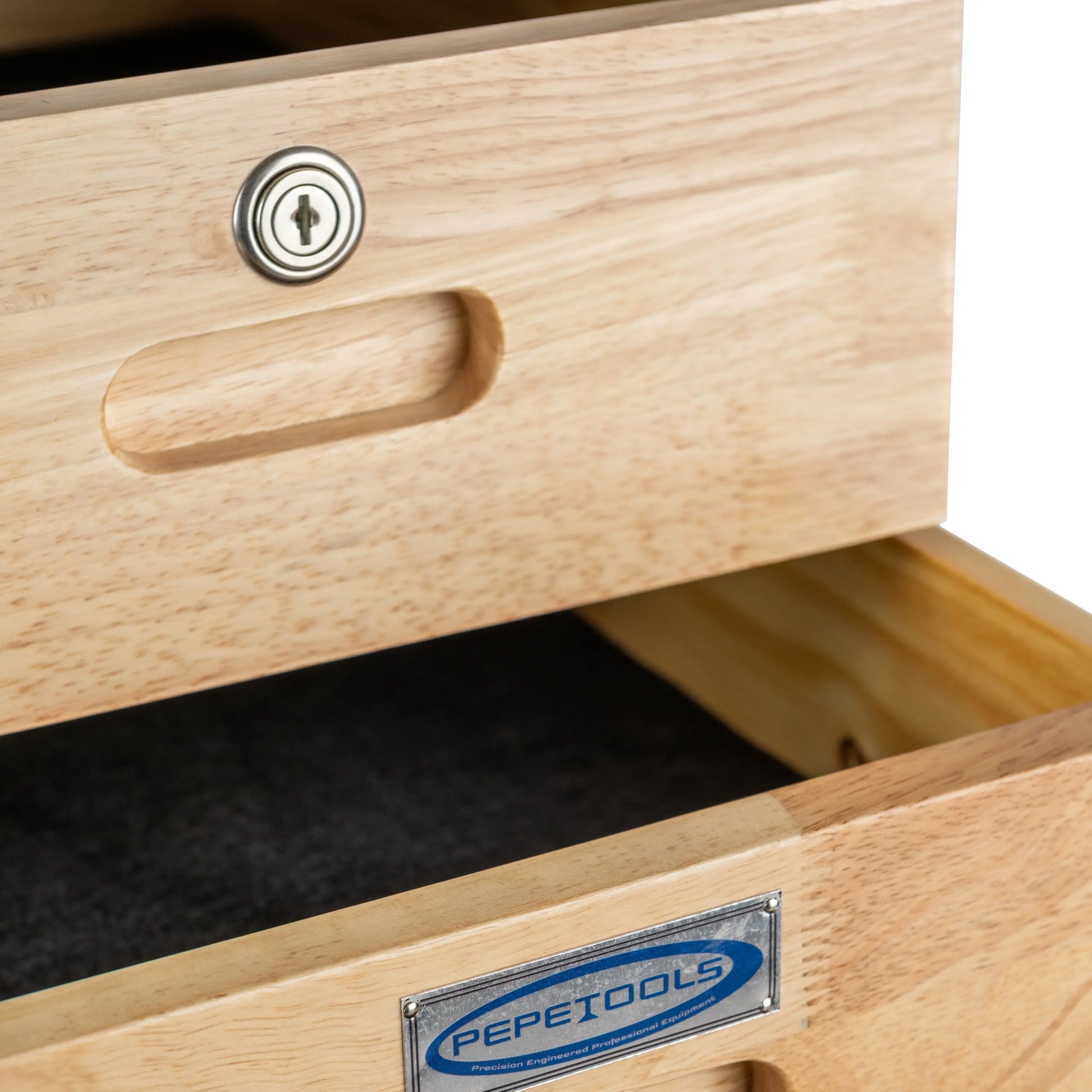 7 Drawer Rolling Cabinet - Heavy Duty Casters, Hardwood Pepetools