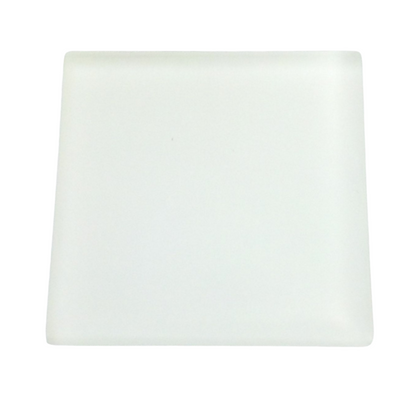 Front view of PuriTEST white test stone showcasing its smooth surface on a white background